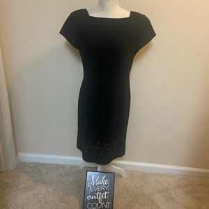 Jones NewYork Black Dress Size 6 Acetate Polyester
